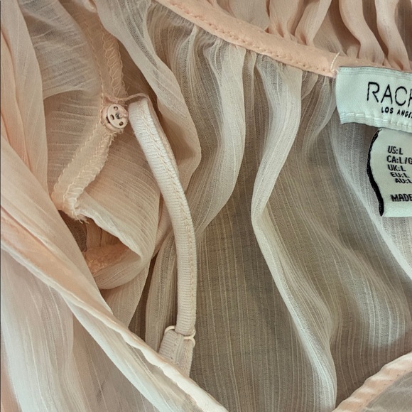 Rachel Zoe Pink Ruffle Cap Sleeve Top Blouse - Picture 7 of 10